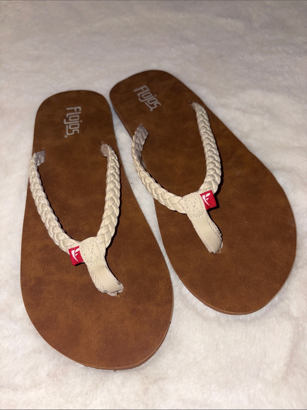 Flojos Flip Flops Women’s Memory Foam Arch Support Sandals Size 8